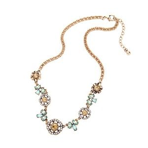Vintage Style Gold Crystal Statement Necklace